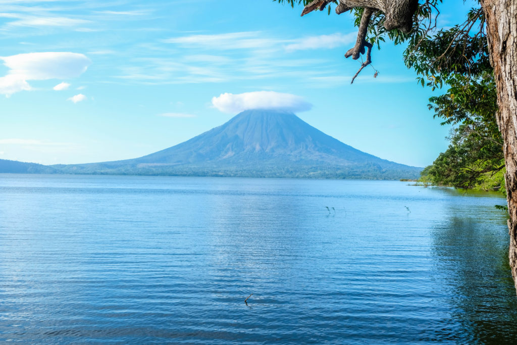 Concepcion rising from Lago Cocibolca on Isla de Ometepe