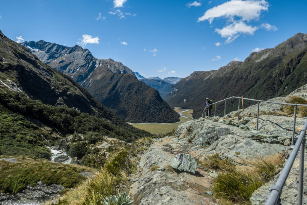 Ascending to the saddle on the Routeburn Trek.