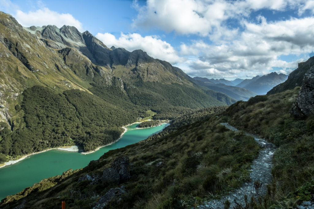 The majestic Hollyford Valley viewed from the Routeburn Trail