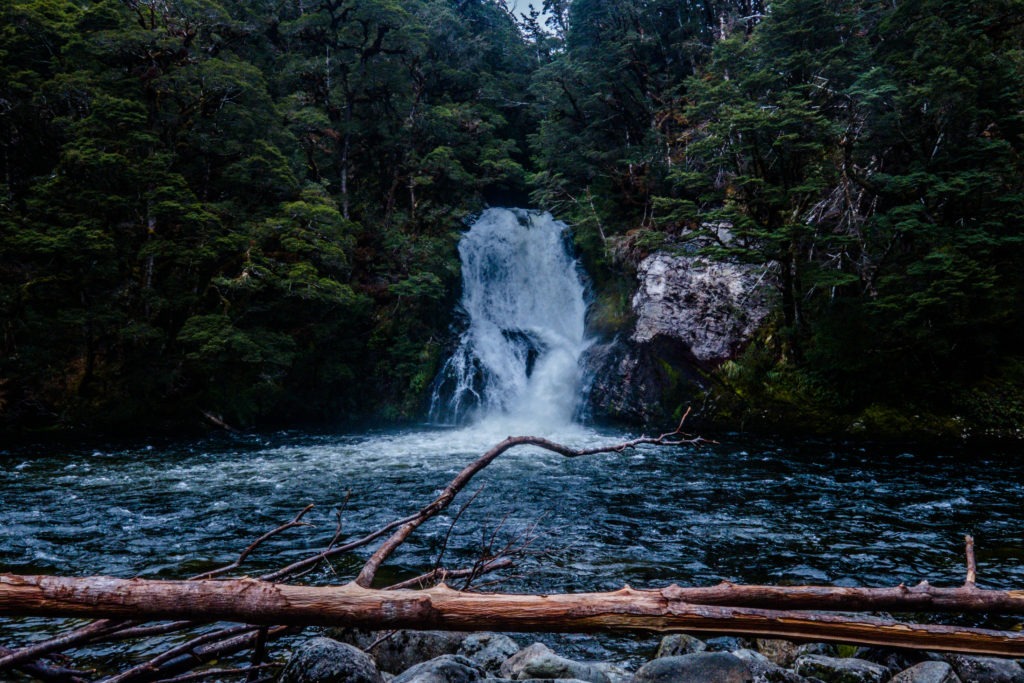 The Iris Burn waterfall - one of the side trips on the Kepler Track.