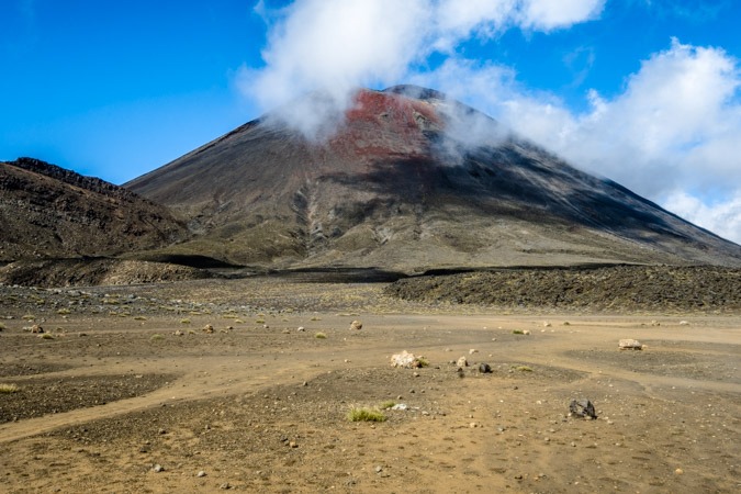 View of Ngauruhoe from the Tongariro Alpine Crossing