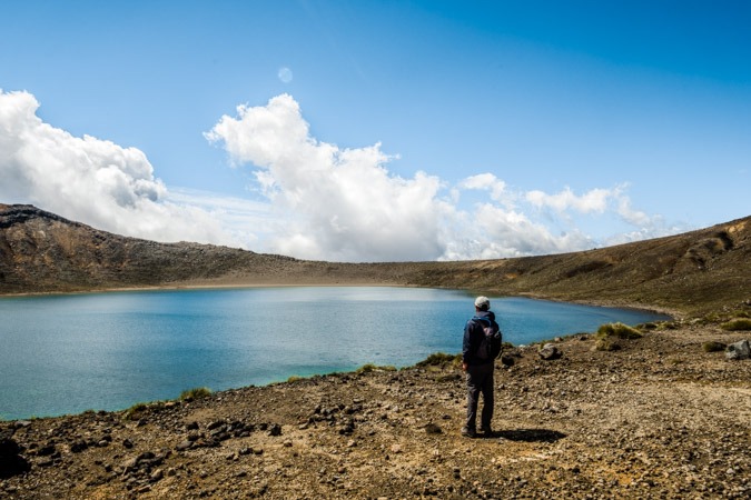 Blue pool on the Tongariro Alpine Crossing