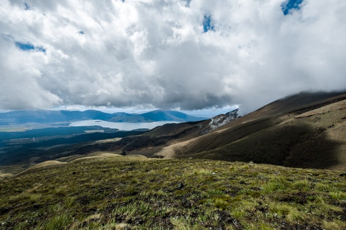 Down the other side of the Tongariro Alpine Crossing